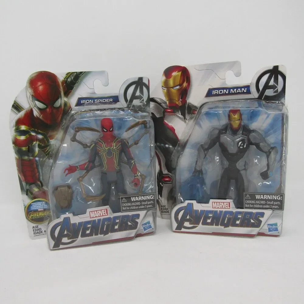Marvel Avengers Iron Spider & Iron Man Action Figures Hasbro New In Package Lot